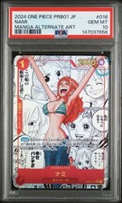 One Piece TCG - Nami PRB01-016 R★ - Japanese Manga Alternate Art - PSA 10 GEM MT
