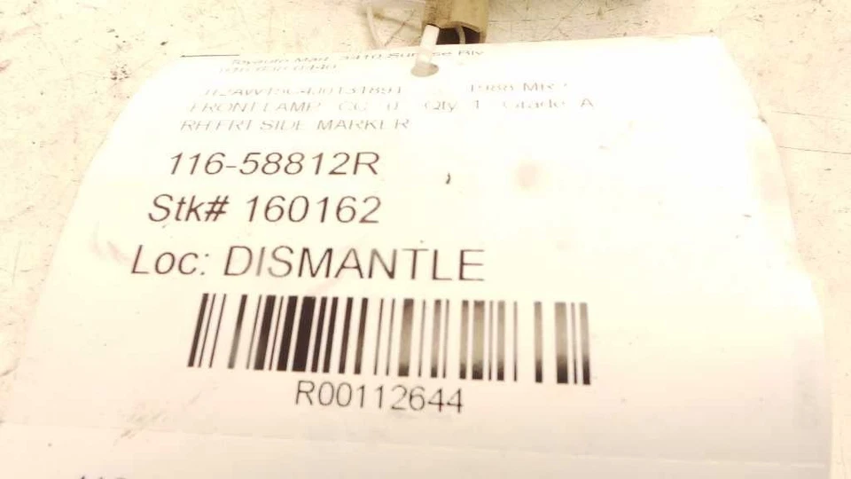 Marcador lateral de esquina derecha/luz de estacionamiento para pasajero compatible con 85-89 MR2 112644 Foto 4 de 4