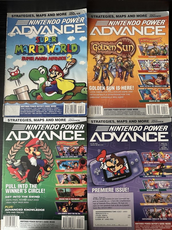 Nintendo Power Advance Magazine Complete Set Volume Issues 1-4 Gameboy GBA