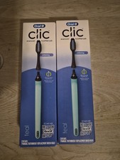 Lot of 2 NEW FACTORY SEALED Oral-B Clic Teal Manual Toothbrushes