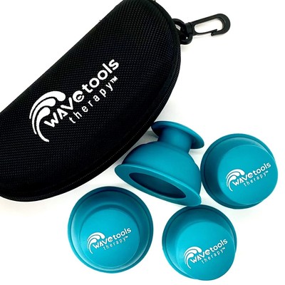 ''Riptide'' Sport Cupping set of 4 push cups in case by ideal for dynamic cuppi...