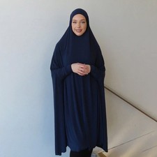 Muslim Modest Prayer Dress with Sleeves for Women Travel Ramadan Hijab one piece