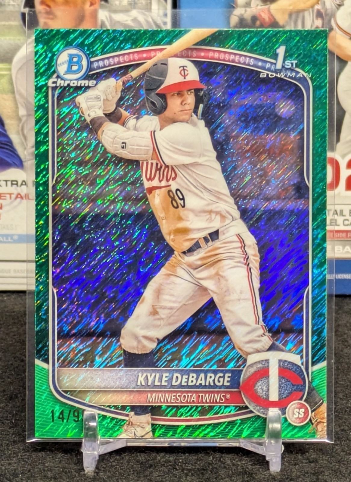 2025 Bowman Chrome Kyle DeBarge 1st Green Shimmer Refractor /99 Twins Parallel