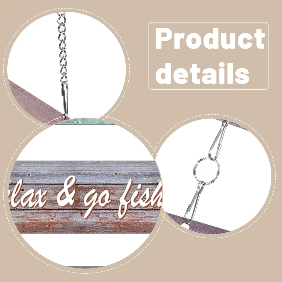 Lake Rule Wall Signs Lake House Decor Rustic Vintage Wall Art Lake House Gifts M - Image 4 of 4