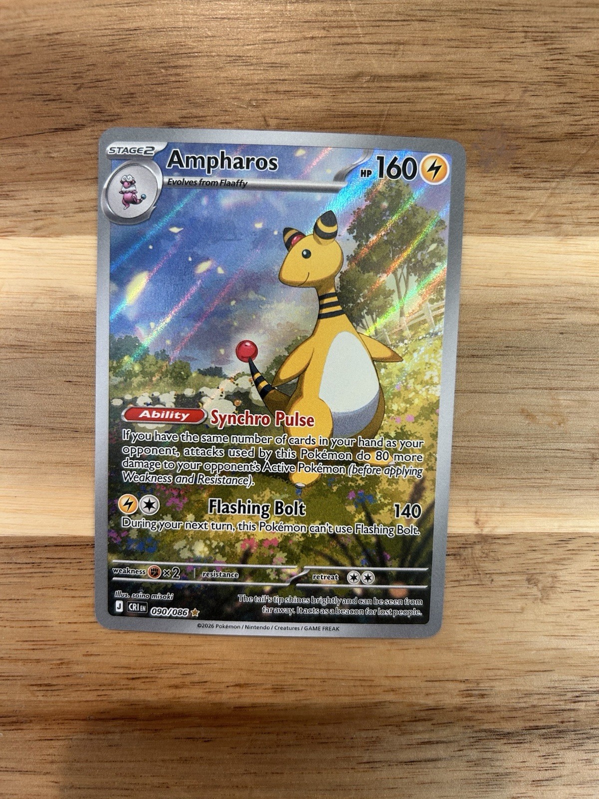 Pokémon TCG Ampharos Holo 090/086