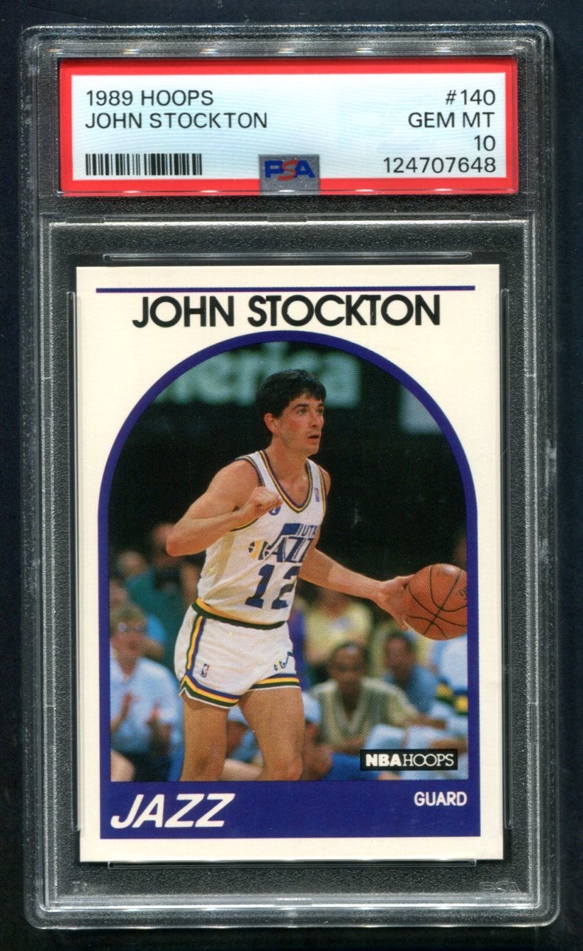 1989 Hoops John Stockton #140 PSA 10 GEM MINT HOF JAZZ 💎