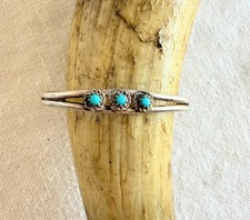 Vintage 1970's baby childs turquoise bracelet cuff