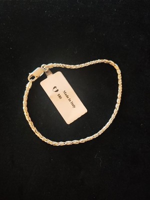 7 Zoll Sterling Silber 925 Armband Neu mit Etikett.. Gemarkt BSI. Italien. 