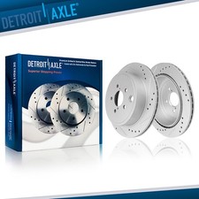 11.41" Rear Drilled and Slotted Brake Rotors for Subaru BRZ Legacy Outback FR-S