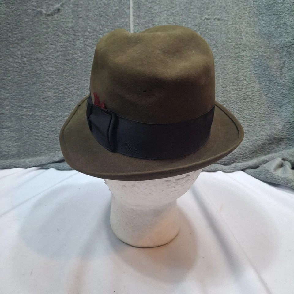 Sombrero verde de colección Dobbs Fifth Avenue New York adulto talla 7 Foto 3 de 4