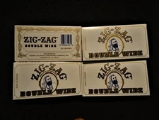 Original ZIG ZAG Double Wide Cigarette Rolling Papers 4 packs Fresh Out of Box