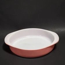 Vtg Pyrex Flamingo Pink Ovenware 221  Baking Dish Cake Pie Dish 8"  
