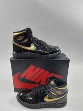 Jordan 1 Retro High Black Metallic Gold 575441-032 Grade School Size 6.5Y