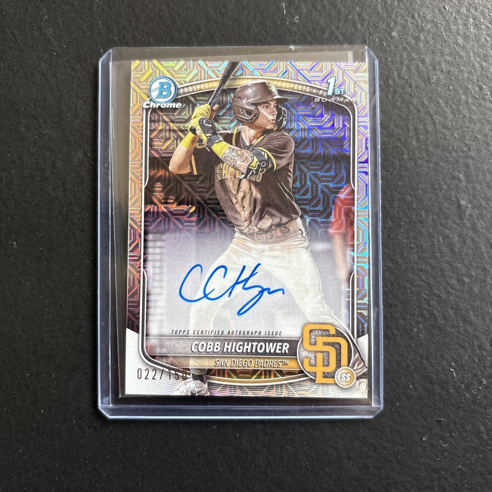 2025 Bowman Cobb Hightower Chrome Auto HTA Choice Refractor 1st #22/150