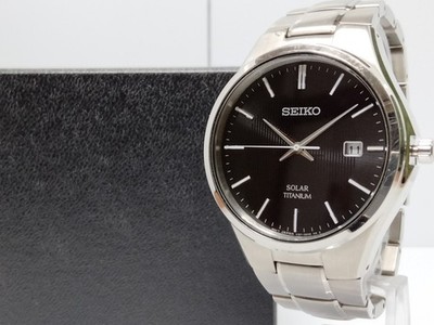 2015 N MINT Seiko Spirit V157-0BB0 Solar Titanium Round Quartz Mens Watch JAPAN