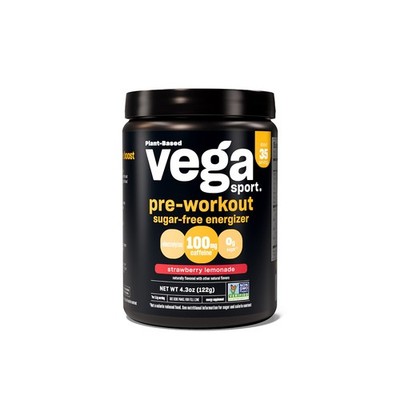 Pre-Workout Powder Sugar Free Strawberry Lemonade 4.3 oz Vegan Keto Gluten Free