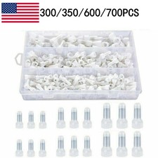 700PCS Closed End Crimp Cap Copper Core Nylon Wire Connectors Terminals 22-10AWG