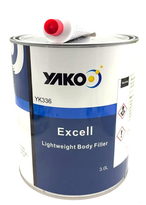 YAko Excell'' Lightweight Body Filler YK-336 -Gallon 3 L