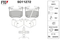 Bremsbelagsatz Scheibenbremse Fte 9011272 FüR Kia Stinger Ck Hatchback Van Gdi
