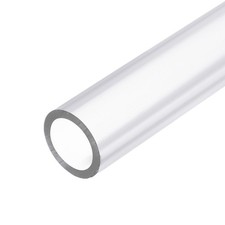 Clear PVC Pipe, High Impact Rigid Tube, 0.57" ID  0.79" OD  1.08ft