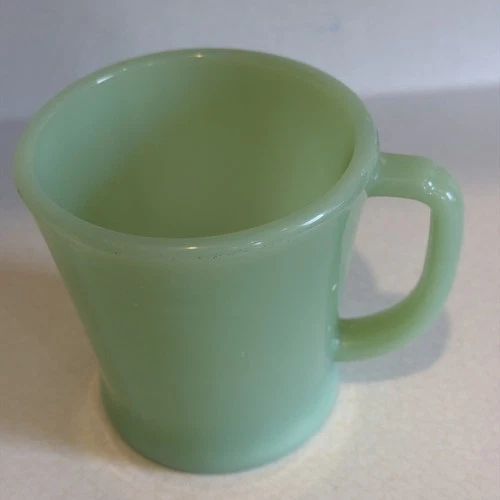 Vintage Fire King Oven Ware Jadeite D Handle Coffee Cup #4