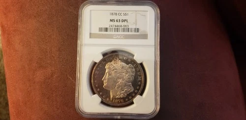 1878 CC MORGAN SILVER DOLLAR NGC MS63 DPL..GORGEOUS!!!