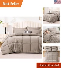 7-Piece Full Comforter Set - Lightweight  Breathable All-Season Bedding