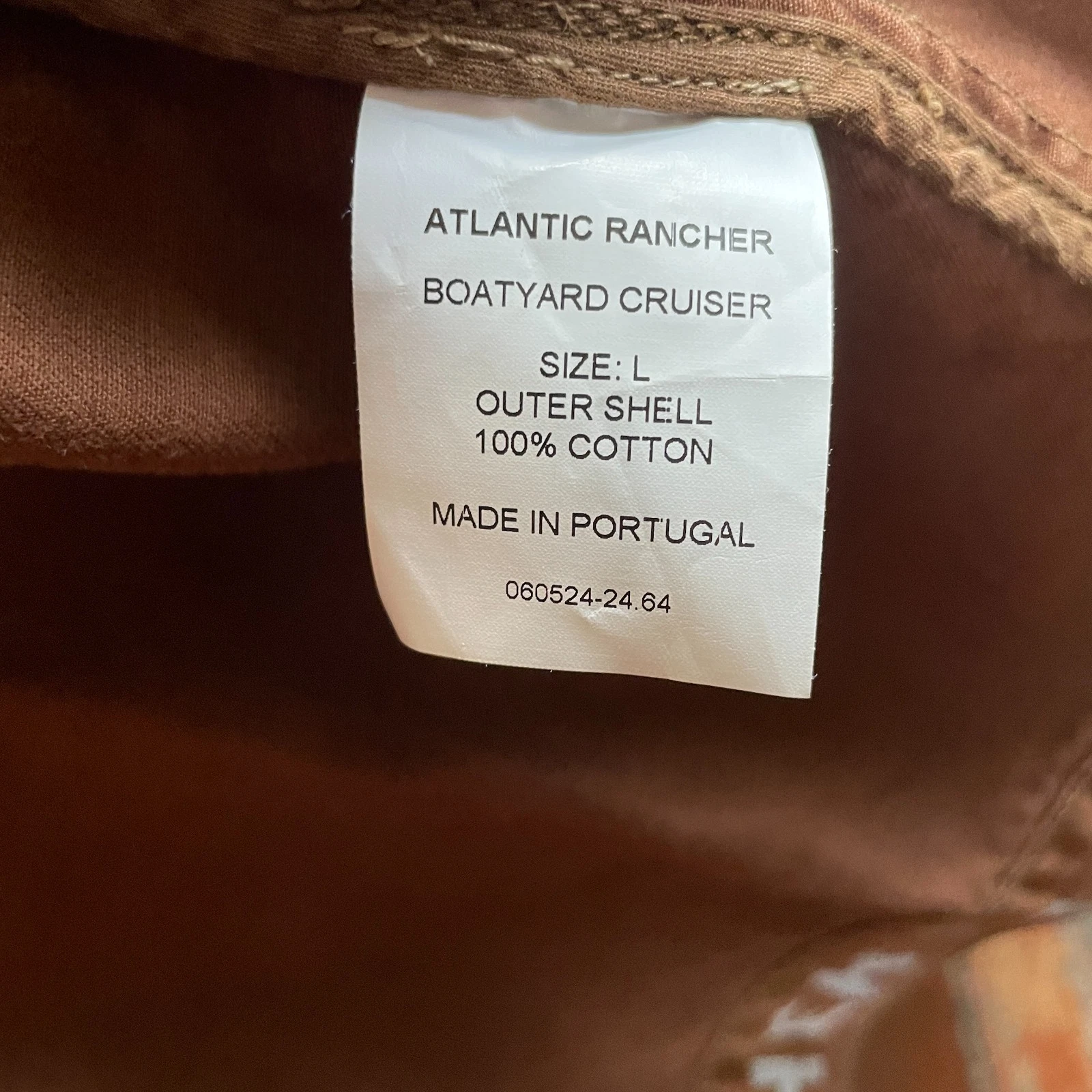 Atlantic Rancher Boatyard Cruiser Jacket Mens L Tobacco Cotton Chore Pristine - product detail image 8