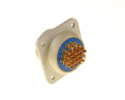 165-27 Amphenol Wire-Por 24-Pin Socket Receptacle Square Flange Connector