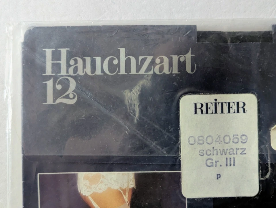 Reiter 12 den hauchzarte Strümpfe große Größe 10,5-11 schwarz für Strumpfhalter - Bild 3 von 4