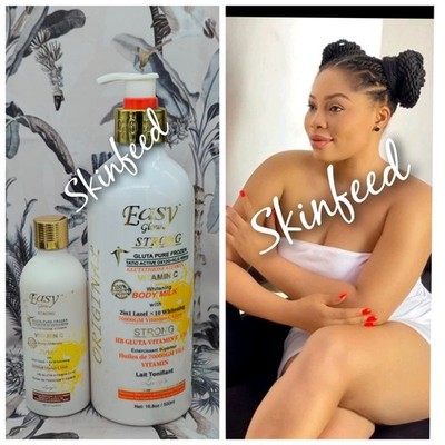 2pc. Easy Glow Glutathion, Vitamin C GLOW body Milk 500ml  & SERUM. ORIGINAL 