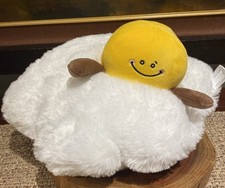Silver One Fried Egg Cloud 12 Plush Stuffed Soft Breakfast Pillow Toy NWOT