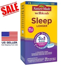 Nature Made Wellblends 3 in 1 Blend Sleep Longer Sleep Aid Supplement 35 Count
