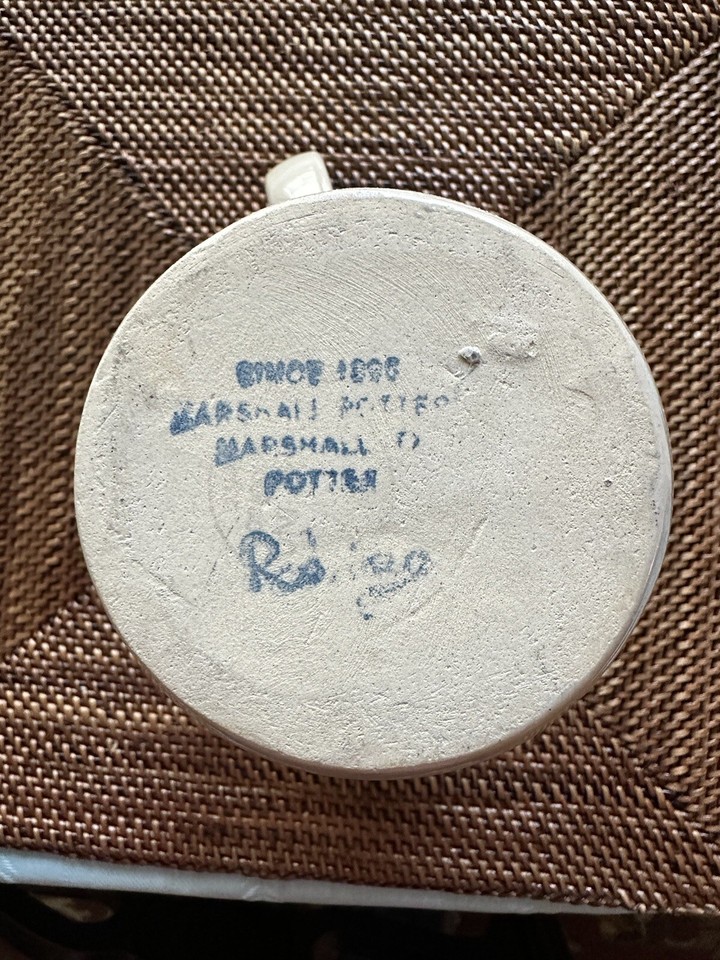 Vintage Remsen Iowa 1998 Farmers Savings Bank Pottery Pitcher Marshall