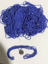 Antique Micro Seed Beads-14/0 Greasy Opaque Rich Periwinkle Blue-5.5g hanks