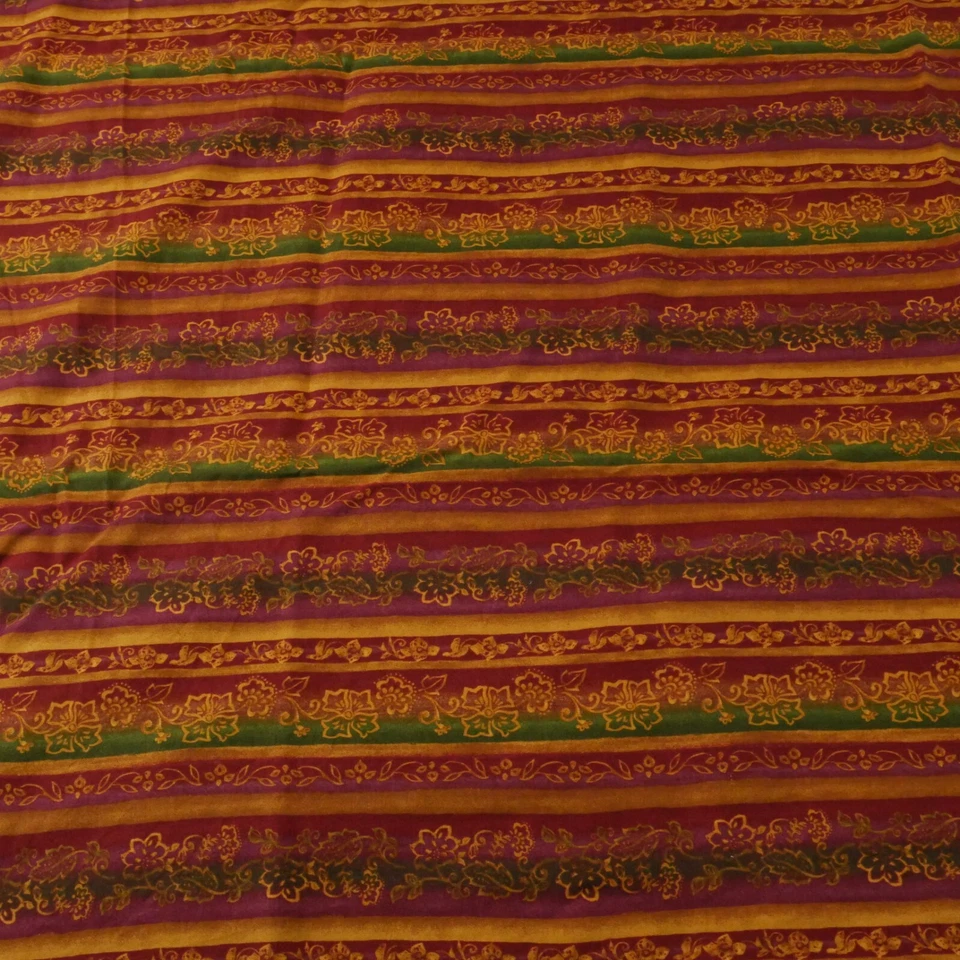 50" x 44 Judy Martin Quilting Treasures Stripe Fabric Floral Traditional Elegant - Image 4 of 4