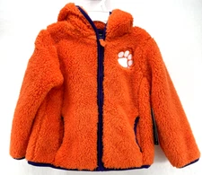 NEW Clemson Tigers Colosseum Athletics Hooded Sherpa Zip Jacket Toddler Girls 3T