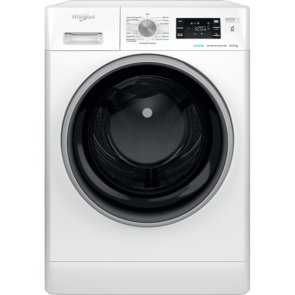 Whirlpool Lavasciuga 9+6 Kg Cl.C 54 cm 1400 g Inverter Vapore FFWDB964489BSVIT