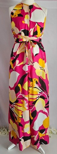 Ted Baker Molliah Halterneck Jumpsuit Wrap Bodice Bright Pink Size 2 UK 10 - Picture 2 of 10