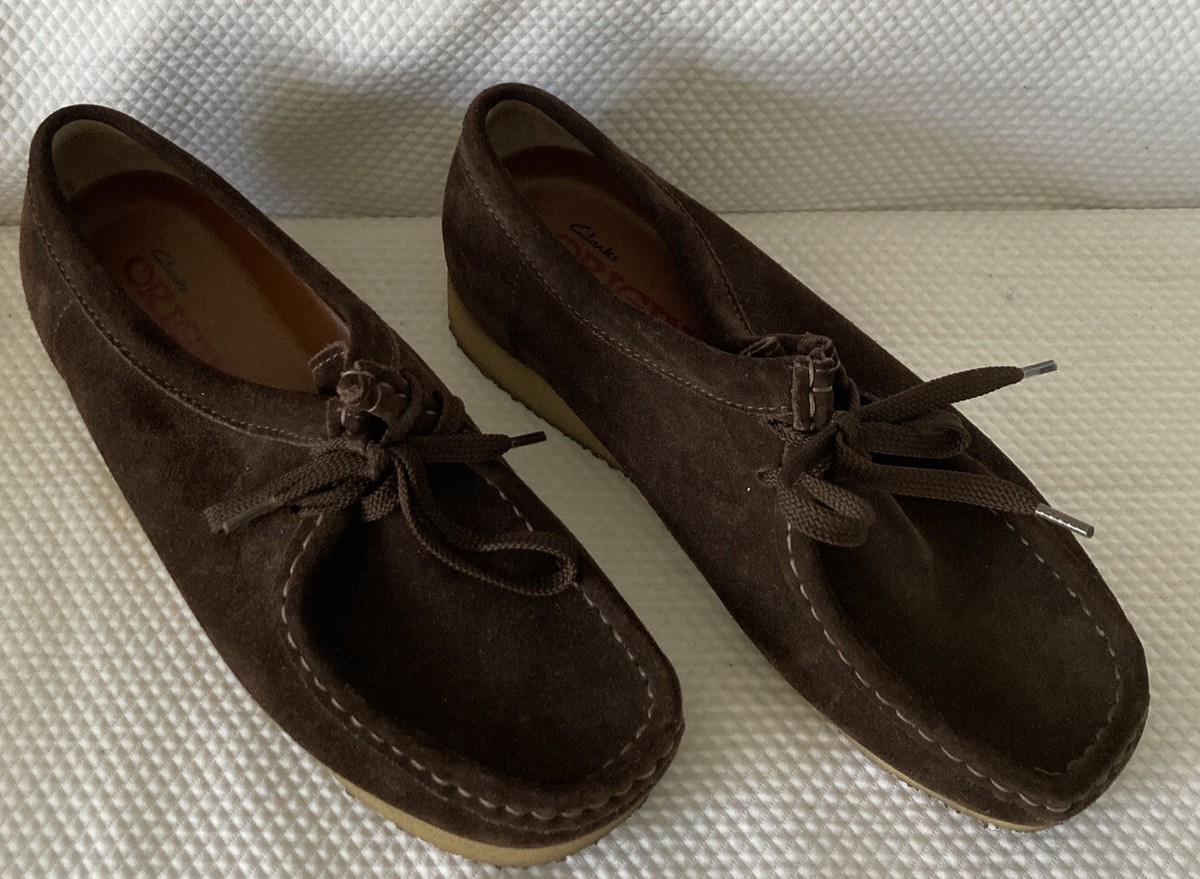CLARKS Original WALLABES 78984 Crepe Sole sz 9 Dark BROWN~Mint! | eBay