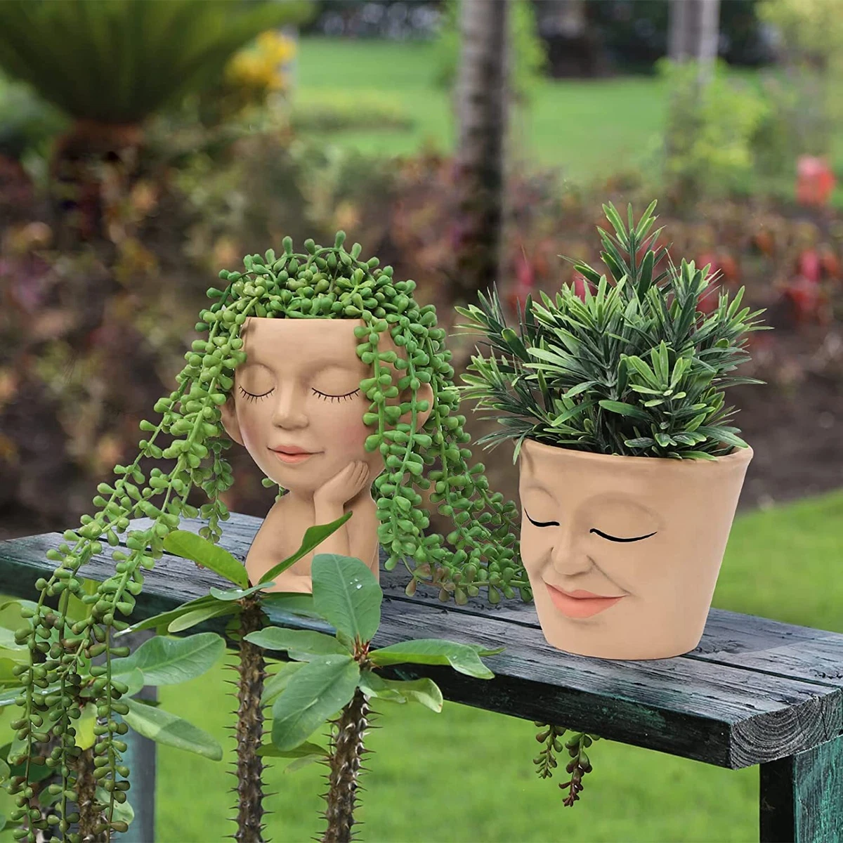 Face Planter Pots Head Planters for Indoor Plants, Face Flower Pot Home  Decor