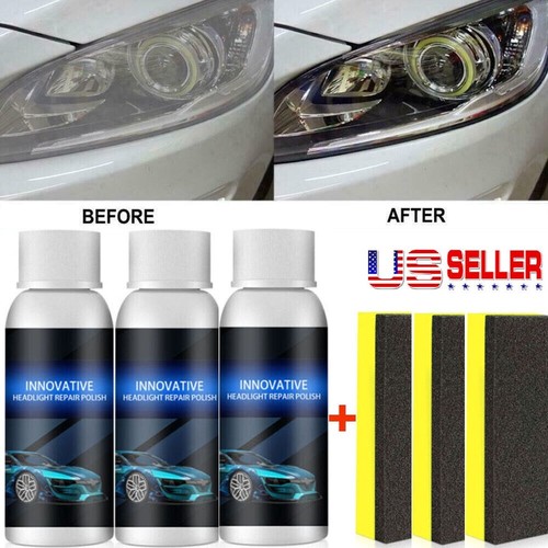 3× Innovative Car Headlights Polish Car Scratch Repair Fluid Liquid Lamp Renovat - Picture 14 of 15