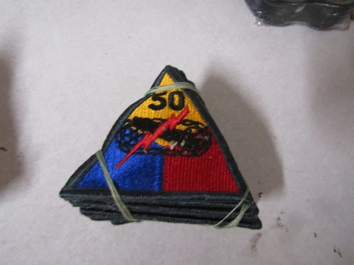 US MILITARY INSIGNIA PATCH LOT BUNDLE OF (20 PATCHES) 50TH ARMORED OLDER WW2 ERA