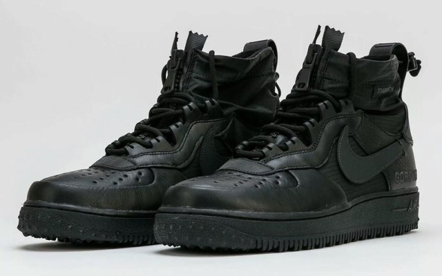 Nike Air Force 1 WTR GTX Winter Gore-Tex Triple Black CQ7211-003 Men's Size 11 | eBay