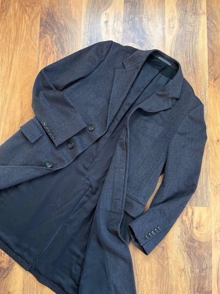 Gucci винтажный мужской шерсти пальто серый длинный Куртка Размер 54 (L/XL) - Изображение 3 из 4