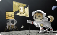 Doge on the Moon | Credit Card Cover | Credit Card Skin | Credit Card Sticker