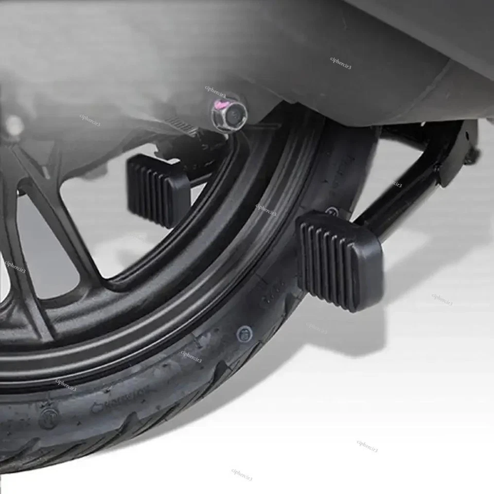 2Pc Motorcycle Parts Rubber Pad Foot Kickstand Extension Plate Stand Accessories - Image 3 of 4