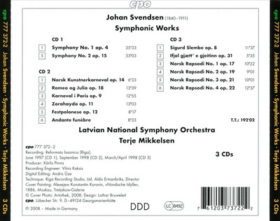 JOHAN SVENDSEN: SYMPHONIC WORKS NEW CD