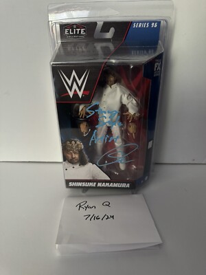 WWE Shinsuke Nakamura Elite 96 Signed & Inscribed Wrestling Figure JSA COA