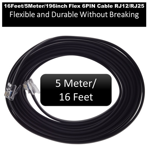 Cable flexible de 15 pies para amplificador Kicker IX ZX DX ZXM remoto de 6 pines - Imagen 2 de 8